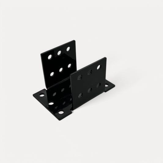 Supports de poteaux de 4 mm d'épaisseur en acier noir