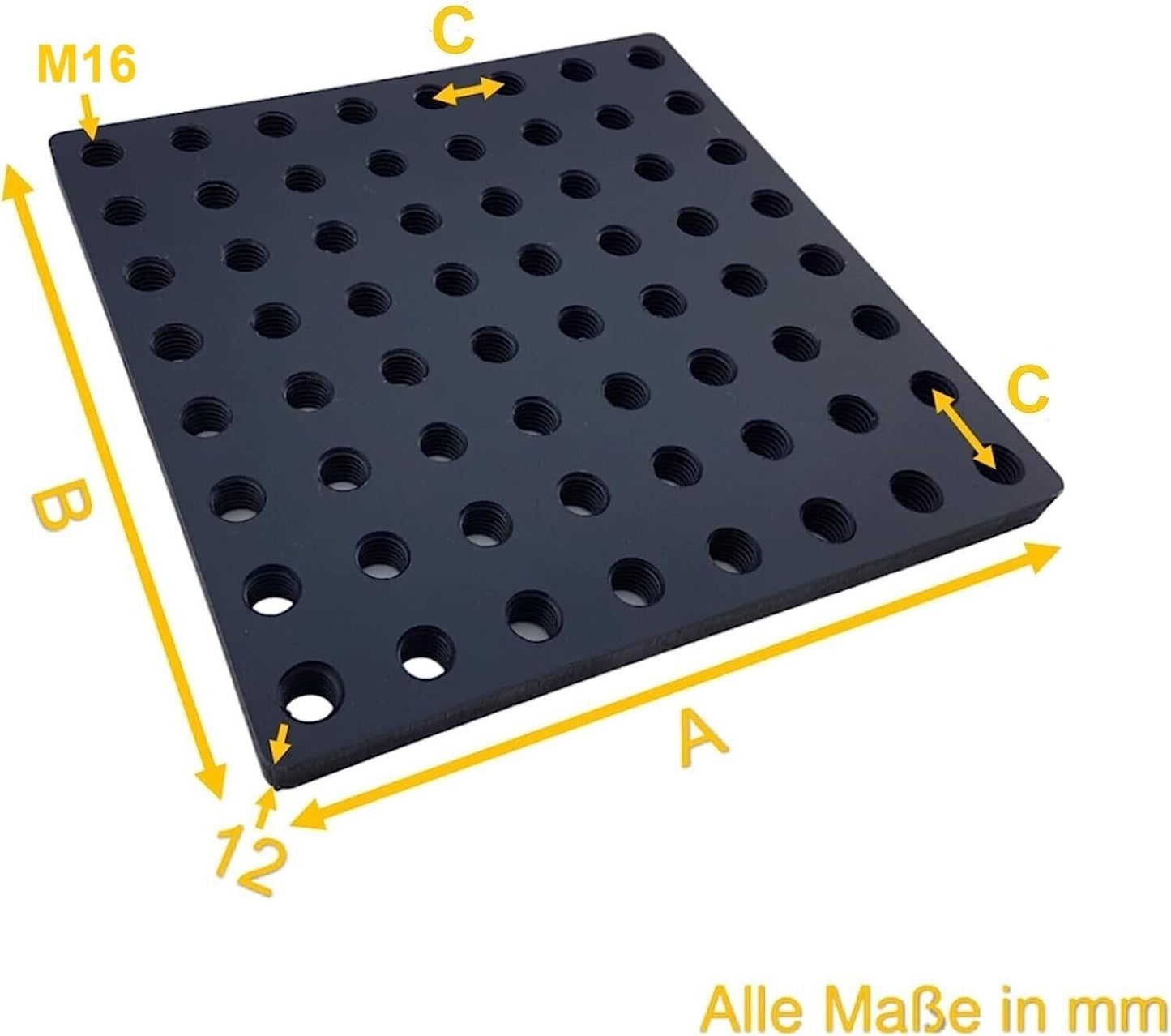 12 mm dicke M16 Gewindeplatte