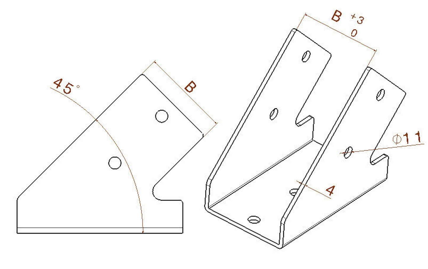 4 mm Dicke Schwerlast Balkenträger