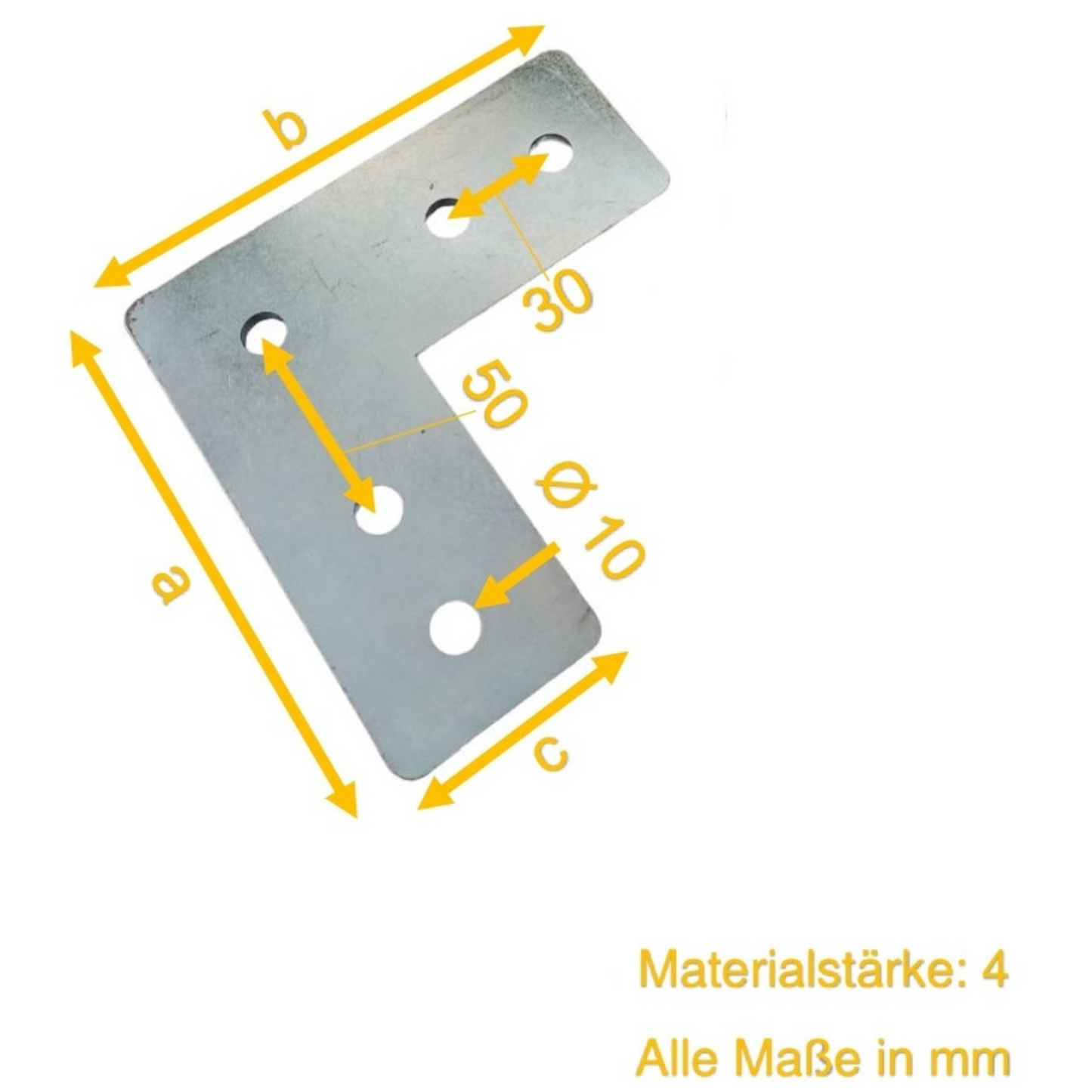 2x schwerlast Stahl verzinkt Winkelverbinder, Lochplatten Holzverbinder