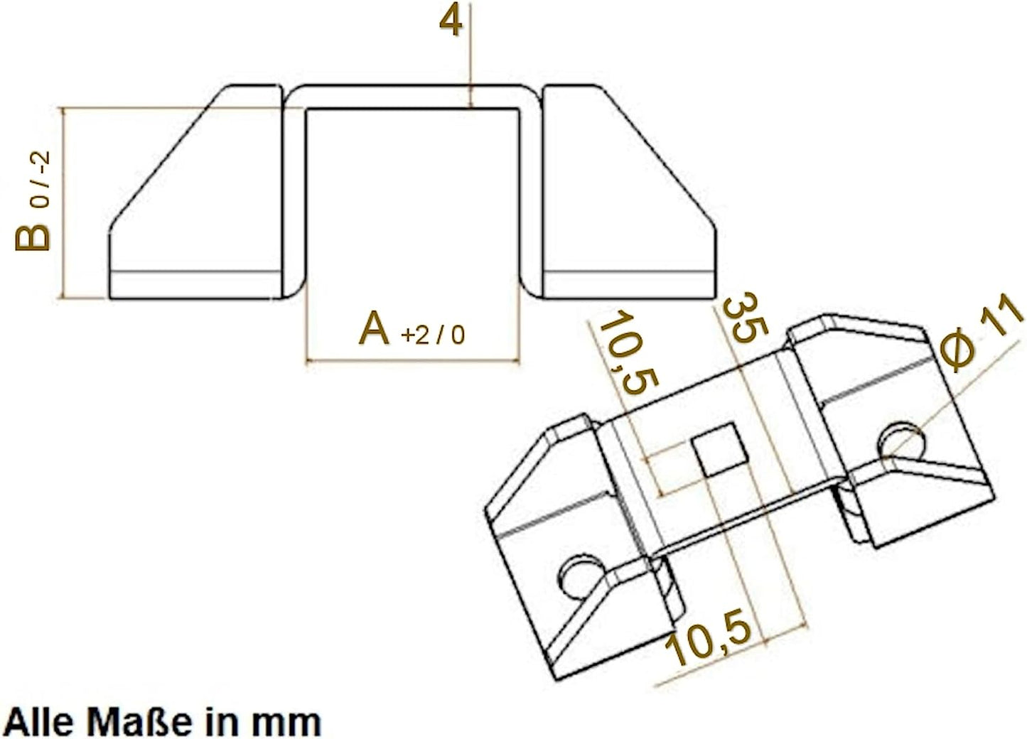 4 und 5 mm Dicke Schwerlast Quadratrohrschellen Stahl verzinkt