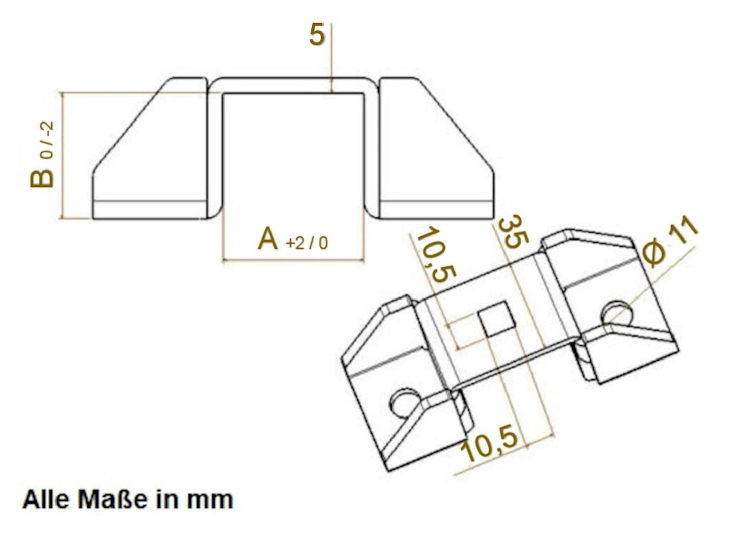 4 und 5 mm Dicke Schwerlast Quadratrohrschellen Stahl verzinkt