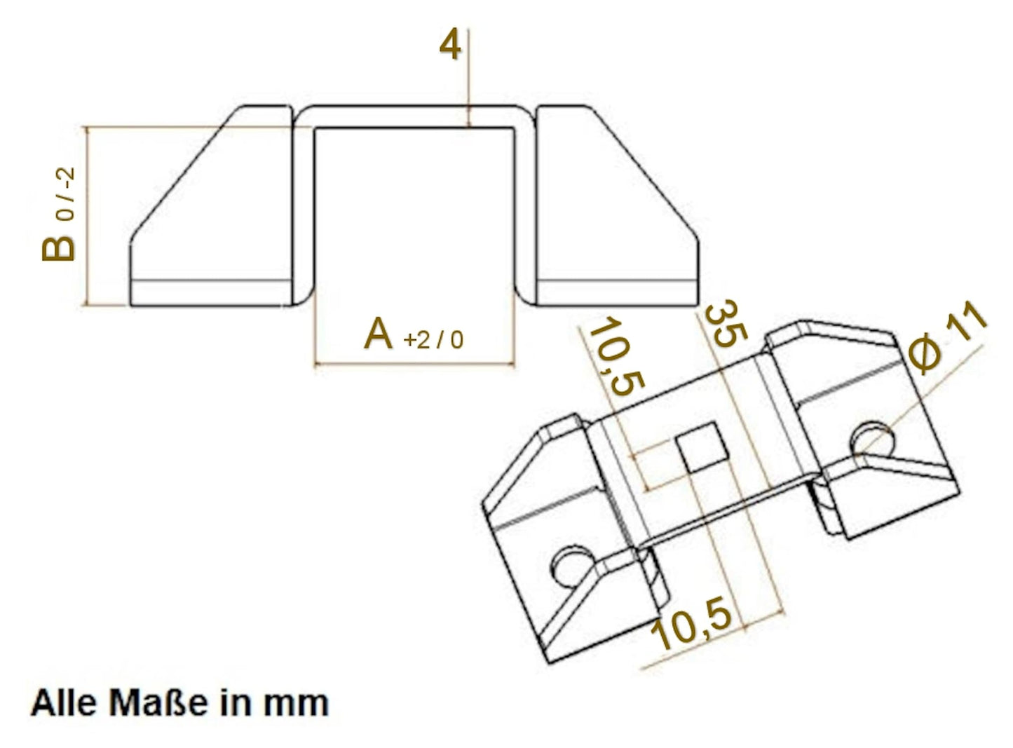 4 und 5 mm Dicke Schwerlast Quadratrohrschellen mit 6 mm Dicke Platte, Stahl verzinkt