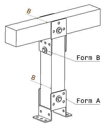 4mm dicker Balkenschuh Pfostenträger Holzbalkenerweiterung