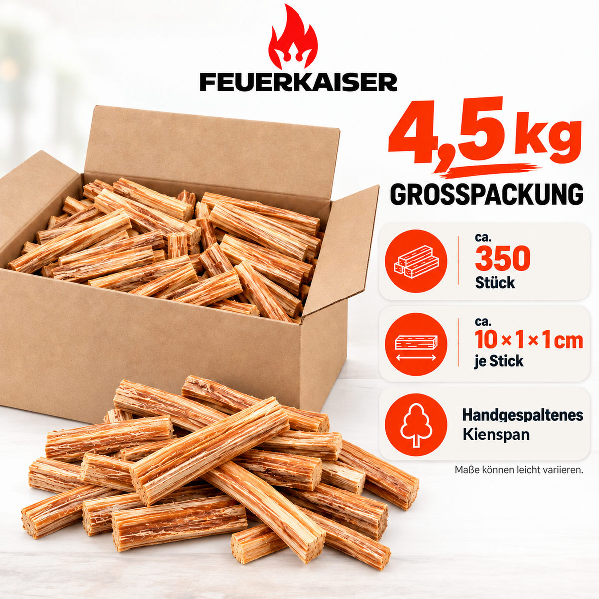 Kienspan Anzünder für Kaminofen, Holzofen und Feuerstelle