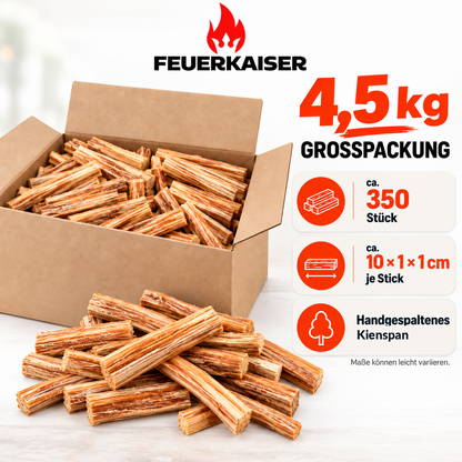 Kienspan Anzünder für Kaminofen, Holzofen und Feuerstelle