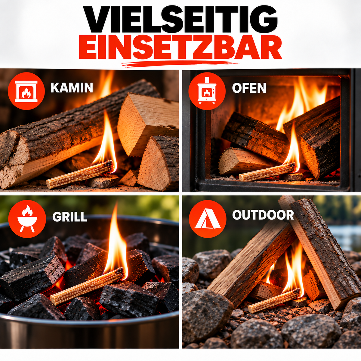 Kienspan Anzünder zum Anzünden von Holzkohle im Grill