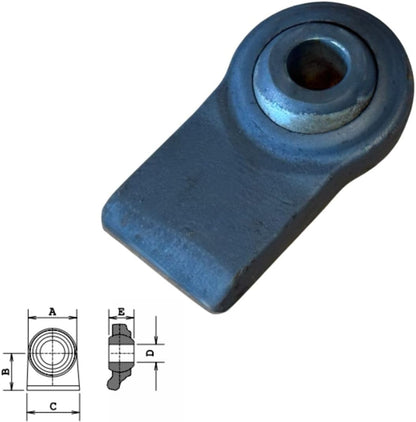 2x Unterlenker Anschweißenden – Anschweißauge aus Warmschmiedestahl für Traktoren
