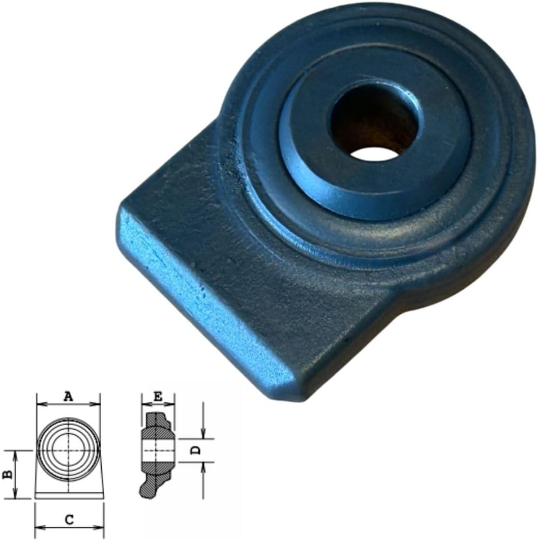 2x Unterlenker Anschweißenden – Anschweißauge aus Warmschmiedestahl für Traktoren