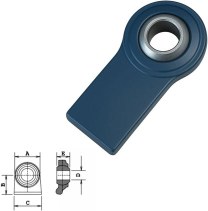 2x Unterlenker Anschweißenden – Anschweißauge aus Warmschmiedestahl für Traktoren
