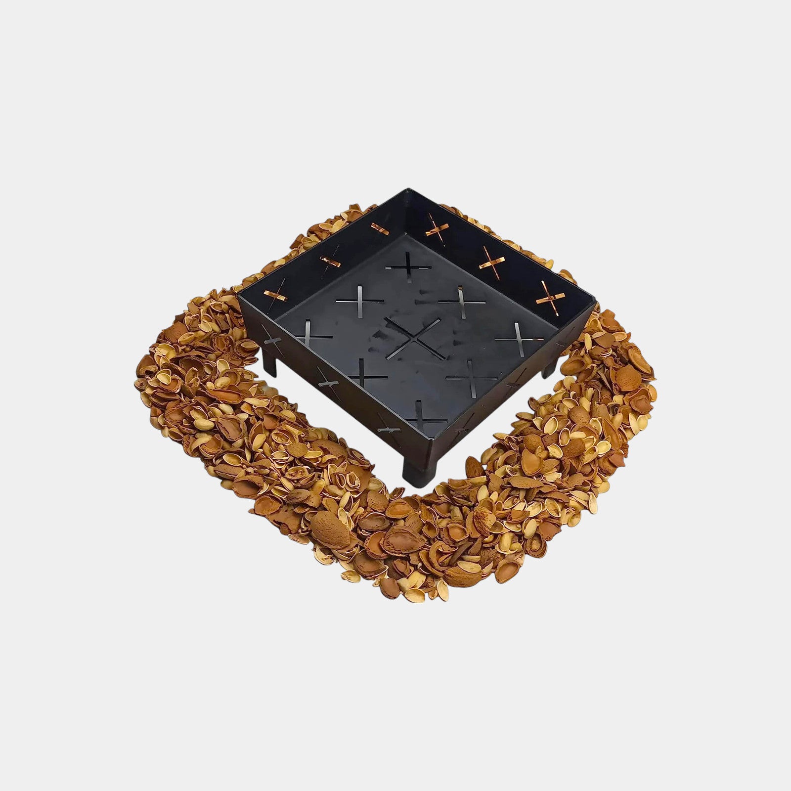 Anzündkorb Grillkorb 40 x 40 x 11 cm