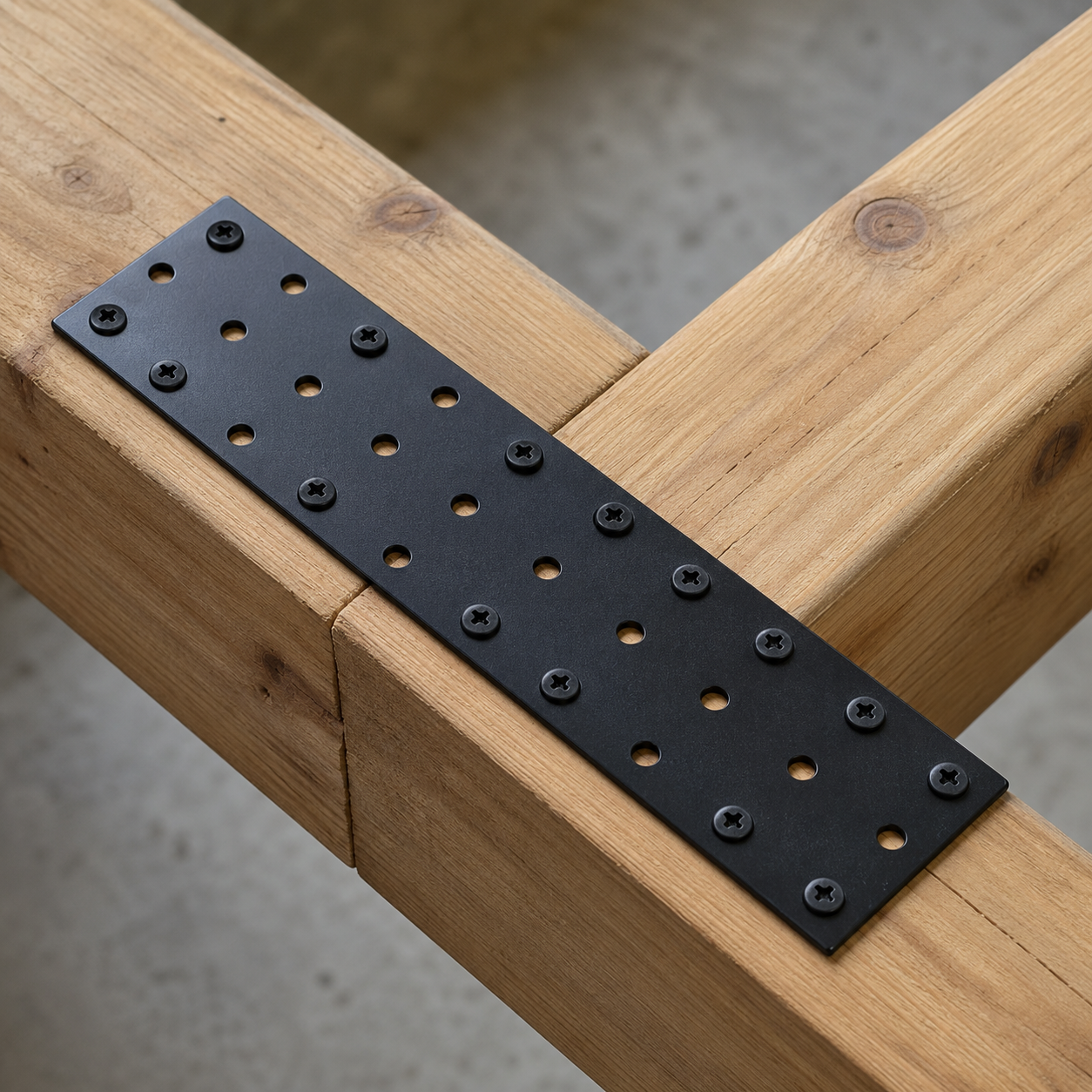 1x 3 mm Lochplatte Stahl schwarz Ø 11,5 mm – Flachverbinder