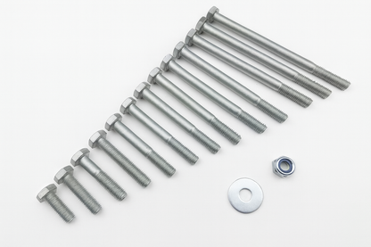 10x vis hexagonales avec contre-écrous et rondelles