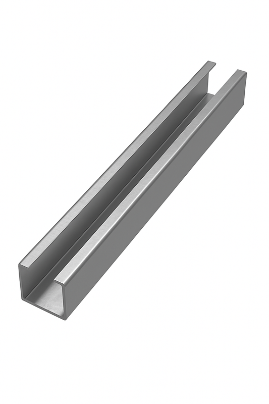1x Stahl Laufschiene Einfassprofil Blechprofil C-Profil Balkonsäule 50x50x3mm 500-1200mm