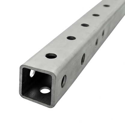 Profilé tubulaire carré rectangulaire en acier galvanisé à chaud de 3 mm d'épaisseur avec trou
