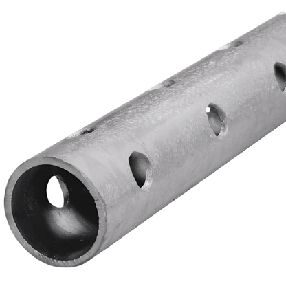 Stahlrundrohr mit Bohrung, Montageprofil feuerverzinkt