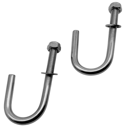 2x vis à étrier en J, filetage, crochet d'ancrage, boulon rond M10 12 16, acier galvanisé