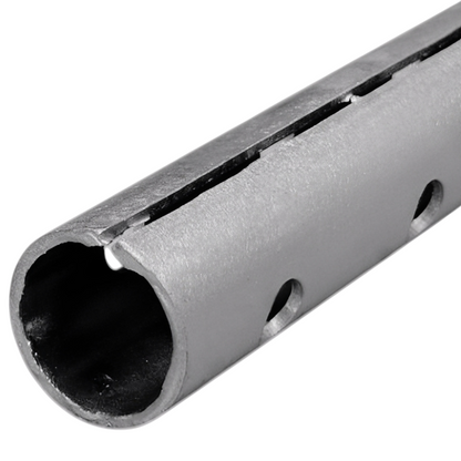 Stahlrundrohr, Montageprofil mit Bohrung und Schlitz feuerverzinkt