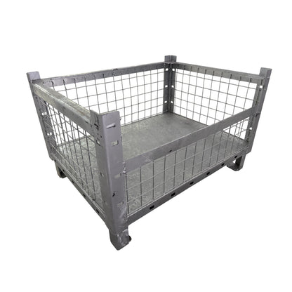 Gitterbox Sichtbox 800x600x500 mm | 650 kg Traglast | stapelbar 5-fach | verzinkt