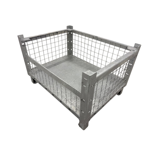 Gitterbox Sichtbox 800x600x500 mm | 650 kg Traglast | stapelbar 5-fach | verzinkt