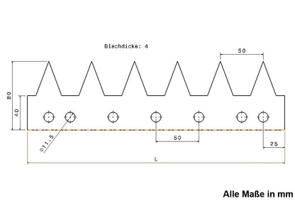 Zackenleiste feuerverzinkt