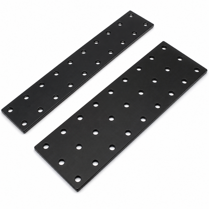 1x 3 mm Lochplatte Stahl schwarz Ø 11,5 mm – Flachverbinder
