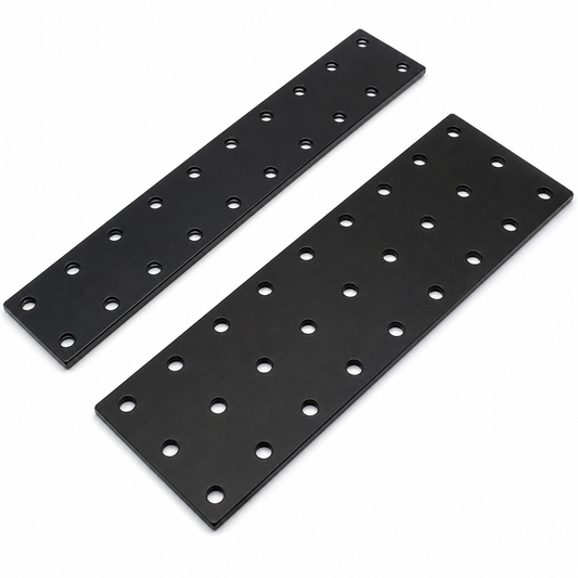 1x 3 mm Lochplatte Stahl schwarz Ø 11,5 mm – Flachverbinder