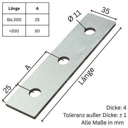 1x Edelstahl 4 mm Dicke Lochplatte