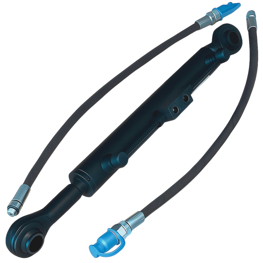 Hydraulischer Oberlenker Kat. 2-2 650–900 mm Hub 250 mm mit Hydraulikschläuchen | Traktor Hydraulikzylinder