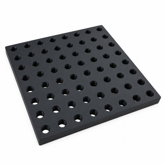 M10 Gewinderasterplatte aus 12 mm Stahl als massive Aufspannplatte