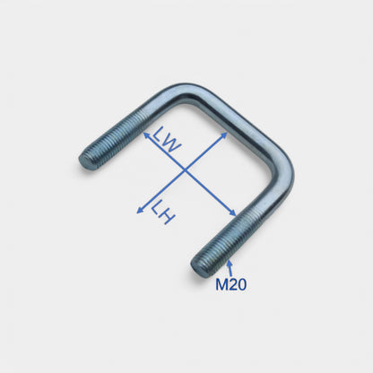 boulon en U carré M20