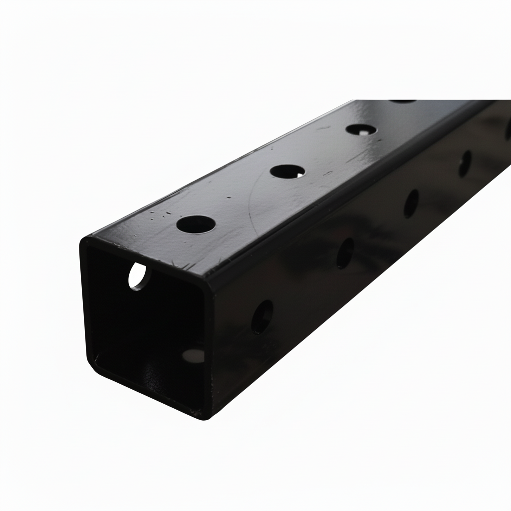 schwarzes Hohlprofil mit Löchern 4mm dick