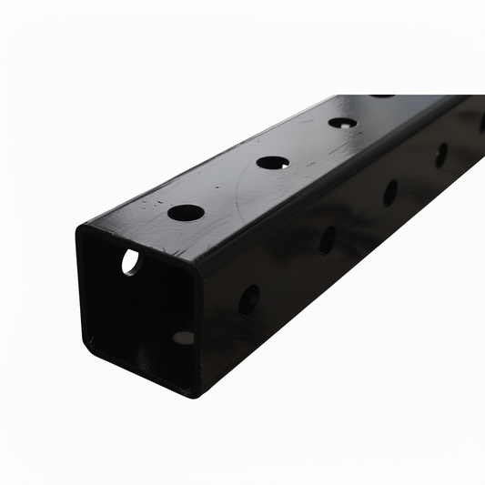 schwarzes Hohlprofil mit Löchern 4mm dick