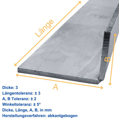 Profilé en L à côtés inégaux