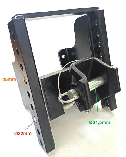 Attelage de remorque de tracteur réglable en hauteur