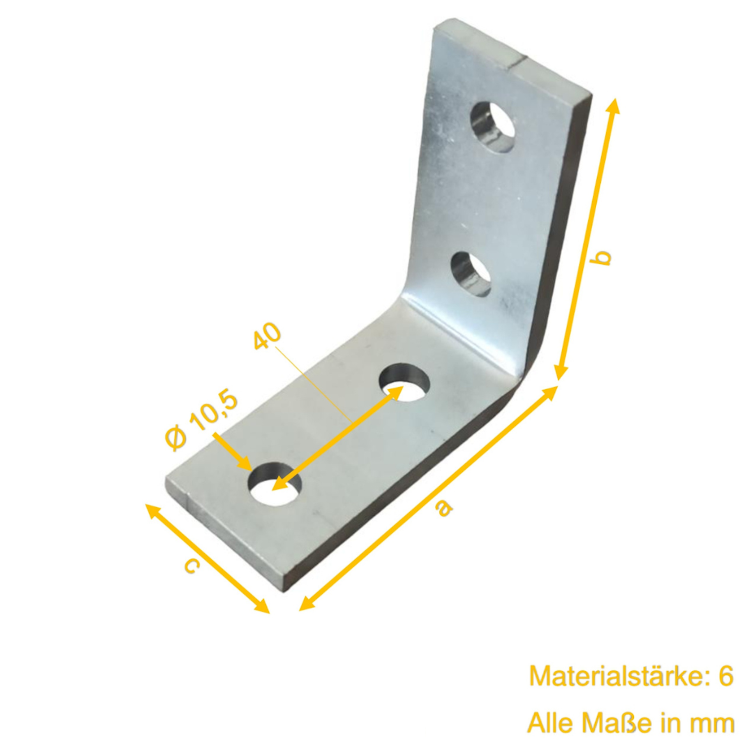2x schwerlast Stahl verzinkt Winkelverbinder, Lochplatten Holzverbinde –  EMPULA