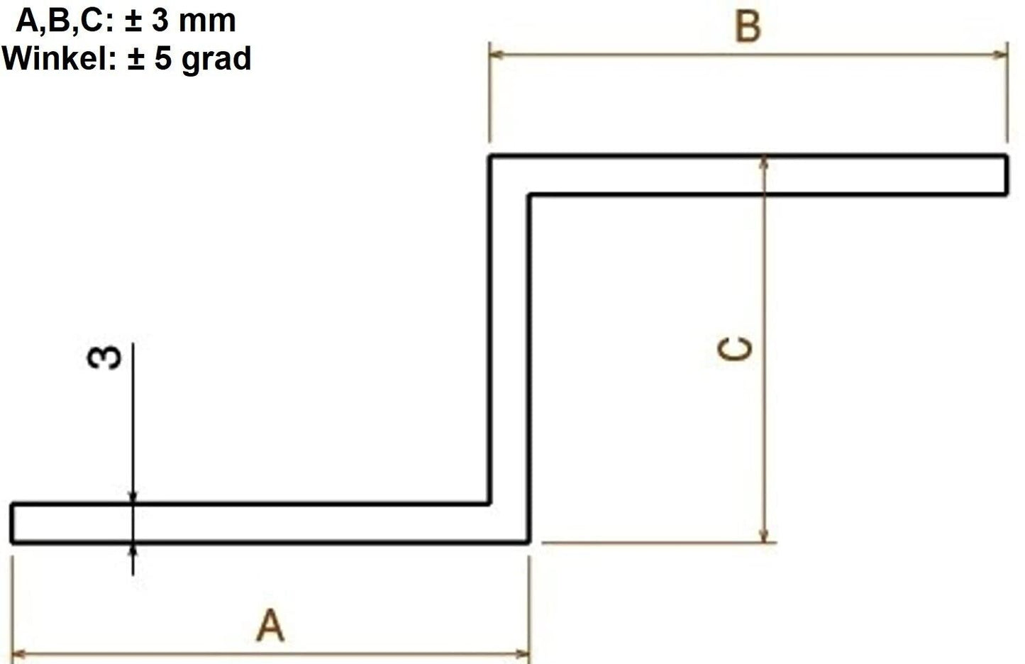 3 mm Dicke Z Profil Stahl verzinkt