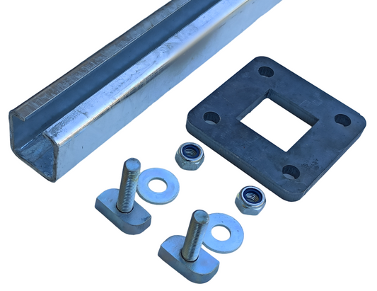 3 mm Dicke C-Profil Set als Universalpfosten, Stahlsäule, Tischbeine, Balkonsäule, Geländerpfosten, Zaunpfosten, Zaunsäule aus Stahl verzinkt