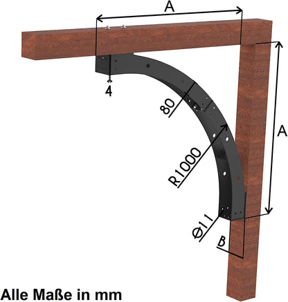 4 mm Dicke Schwerlast Carport Verbinder