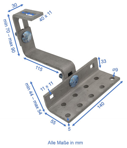 PV Dachhaken Solarmodul, Solarpanel, Photovoltaikanlagen Teile