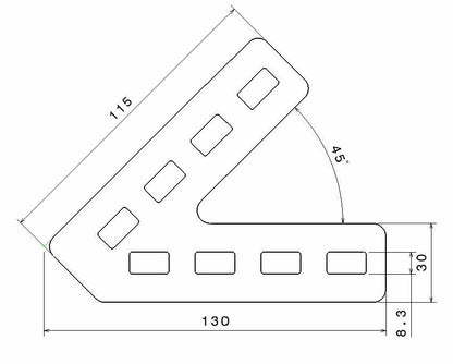 Lochplatte Flachverbinder
