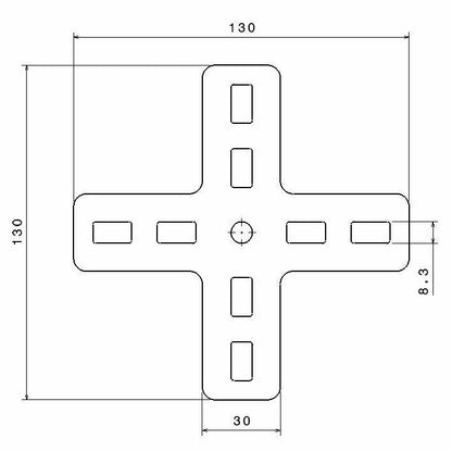 Lochplatte Flachverbinder